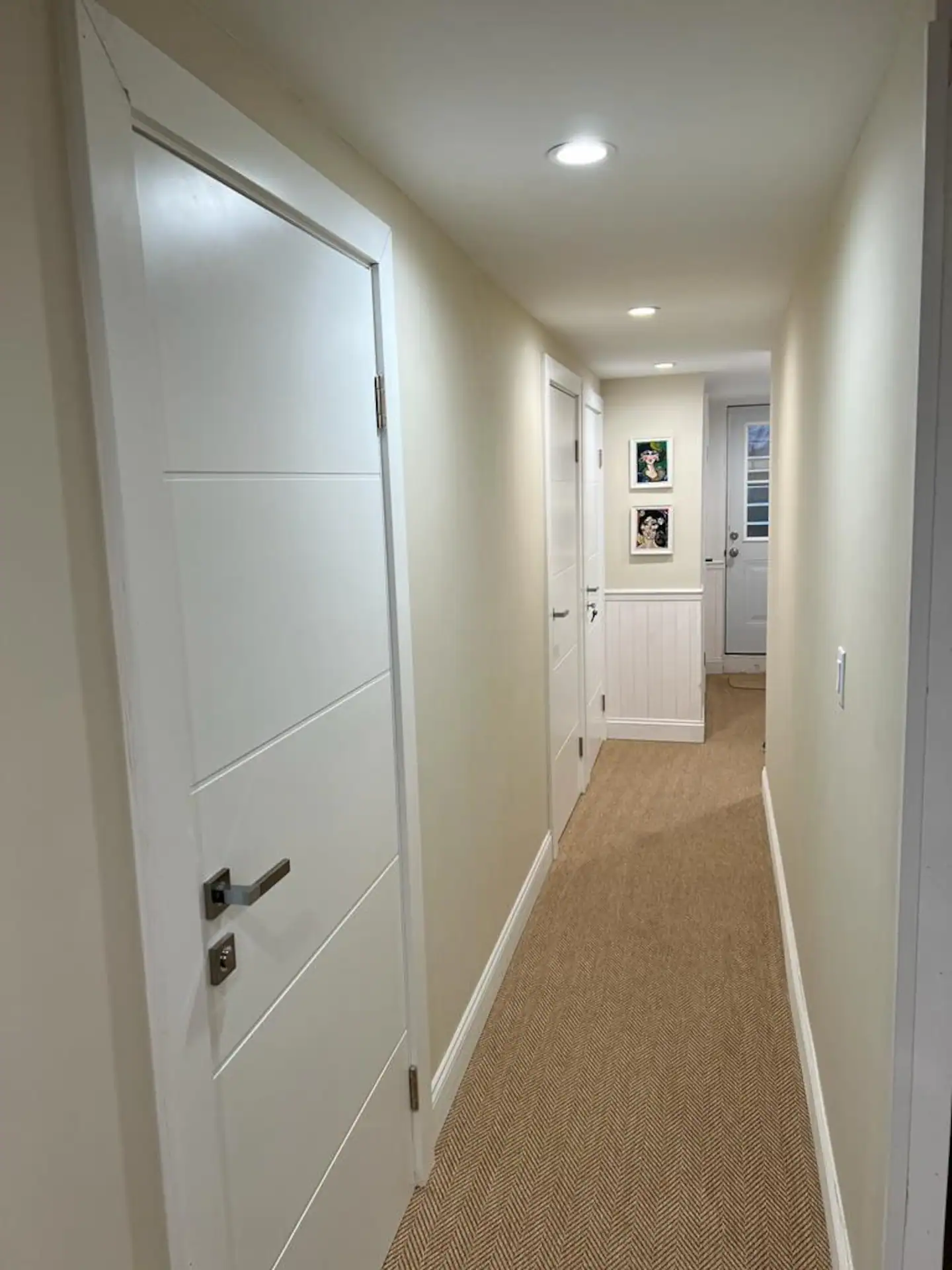 Hallway with artwork